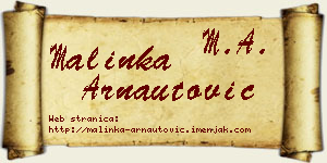 Malinka Arnautović vizit kartica